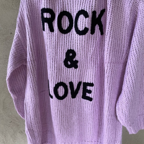 Pretty Garden Sweaters - Rock & Love Pink sweater by Pretty Garden